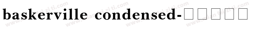 baskerville condensed字体转换